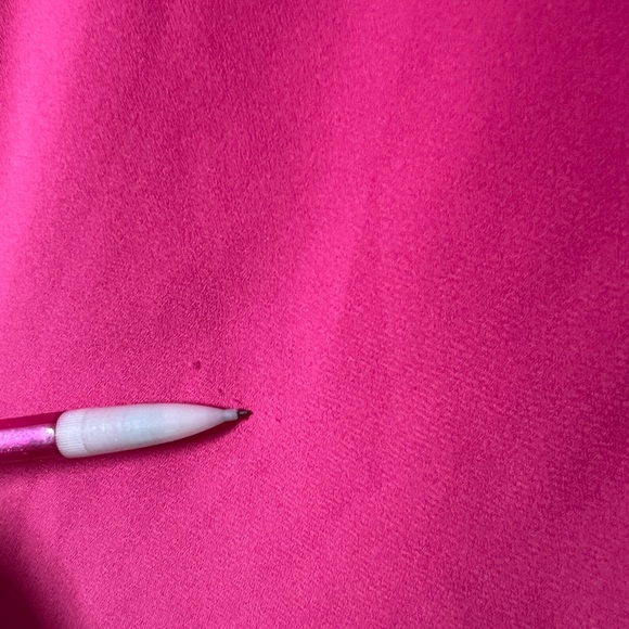 Karl Lagerfeld Paris Blouse Womens XL Pink Ruffle Trim V Neck Button Up Top - Picture 4 of 15